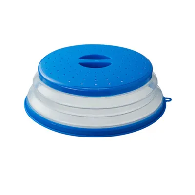 Collapsible Microwave Cover Lid Folding Silicone Microwave Plate Cover Colander Strainer for Fruit