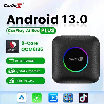 CarlinKit CarPlay Box Wireless Apple Carplay Android Auto Android 13.0 QCM6125 Streaming Box 4GLTE