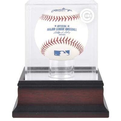Vitrine mit Baseball-Logo aus Mahagoni der Chicago Cubs