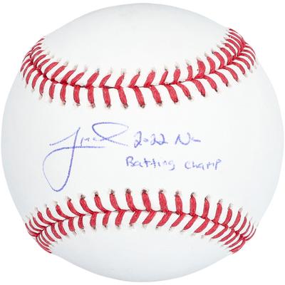 Von Jeff McNeil signierter Baseball der New York Mets mit der Aufschrift „2022 NL Batting Champ“ Image