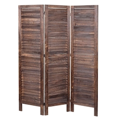 Mendler Paravent HWC-G30, Trennwand Sichtschutz Raumteiler, Shabby-Look 170x120cm ~ braun Image