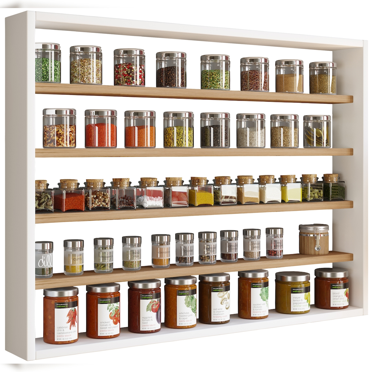 VCM Holz Wandregal Gewürzregal Regal Küche Esaldi L Image