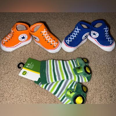 Converse Accessories | Baby Socks | Color: Blue/Orange | Size: Osbb