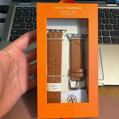 Tory Burch Accessories | Brand New Tory Bruch Apple Watch Strap In Cammello Color | Color: Tan | Size: Os