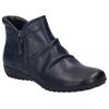 Schlupfboots JOSEF SEIBEL "Naly 41", Damen, Gr. 39, blau (dunkelblau), Leder, klassisch, Schuhe, Stiefelette, Komfortschuh mit gerafftem Schaft