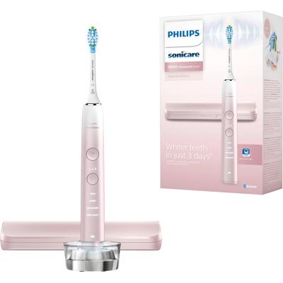 Elektrische Zahnbürste PHILIPS SONICARE "DiamondClean 9000 Special Edition HX9911" Elektrozahnbürsten rosa (rosa-weiß) mit integriertem Drucksensor, 4 Putzprogramme und 3 Intensitätsstufen