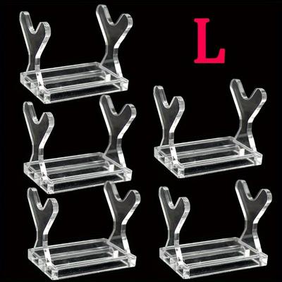 TEMU 5pcs S/l Fishing Lure Display Stand, Acrylic Fake Bait Holder, Fishing Lure Display Rack Image
