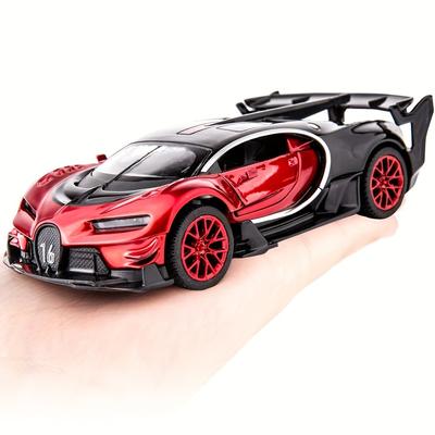 TEMU Supercar 1/32 Zinc Alloy Die Casting Pull Back Car Model Toy Sound And Light For Boy Girl Gift Halloween Christmas Gift