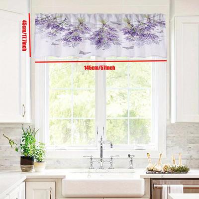 TEMU 1pc Curtain + 2pcs Curtains - Lavender , European Tableware For , , And Decor