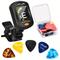 TEMU Guitar Tuner, Rechargeable Guitar Tuner Clip On With 28pcs Guitar Picks, Guitar Tuner For Acoustic Guitar, Electric Guitar, Bass, Ukulele & Chromatic Tuning Modes, Full Color Display