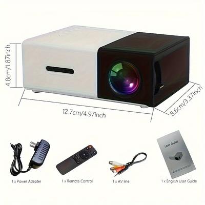 TEMU Bright 3000+ Hd Mini Projector- Portable 3d-ready, Multi-device Compatible With Remote