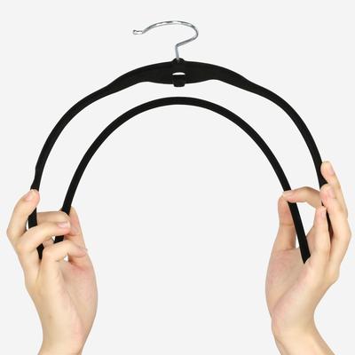 TEMU 100pcs Cascading Velvet Hangers Non Slip Velvet Hangers 360 Swivel Hook Black