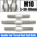 1/2 pz M10 304 in acciaio inox a doppia testa barra filettata bastone filettatura sinistra e destra