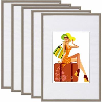 Woltu - 5er Set Bilderrahmen Kunststoff New Lifestyle stahl 10x15cm Image