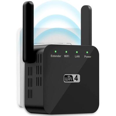 Pyygy - 300 Mbit/s WLAN-Repeater 2,4 gb, 1 RJ45-Netzwerkanschluss, kabelloser