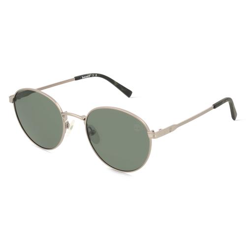 Timberland TB9315 Herren-Sonnenbrille Vollrand Rund Metall-Gestell, grau