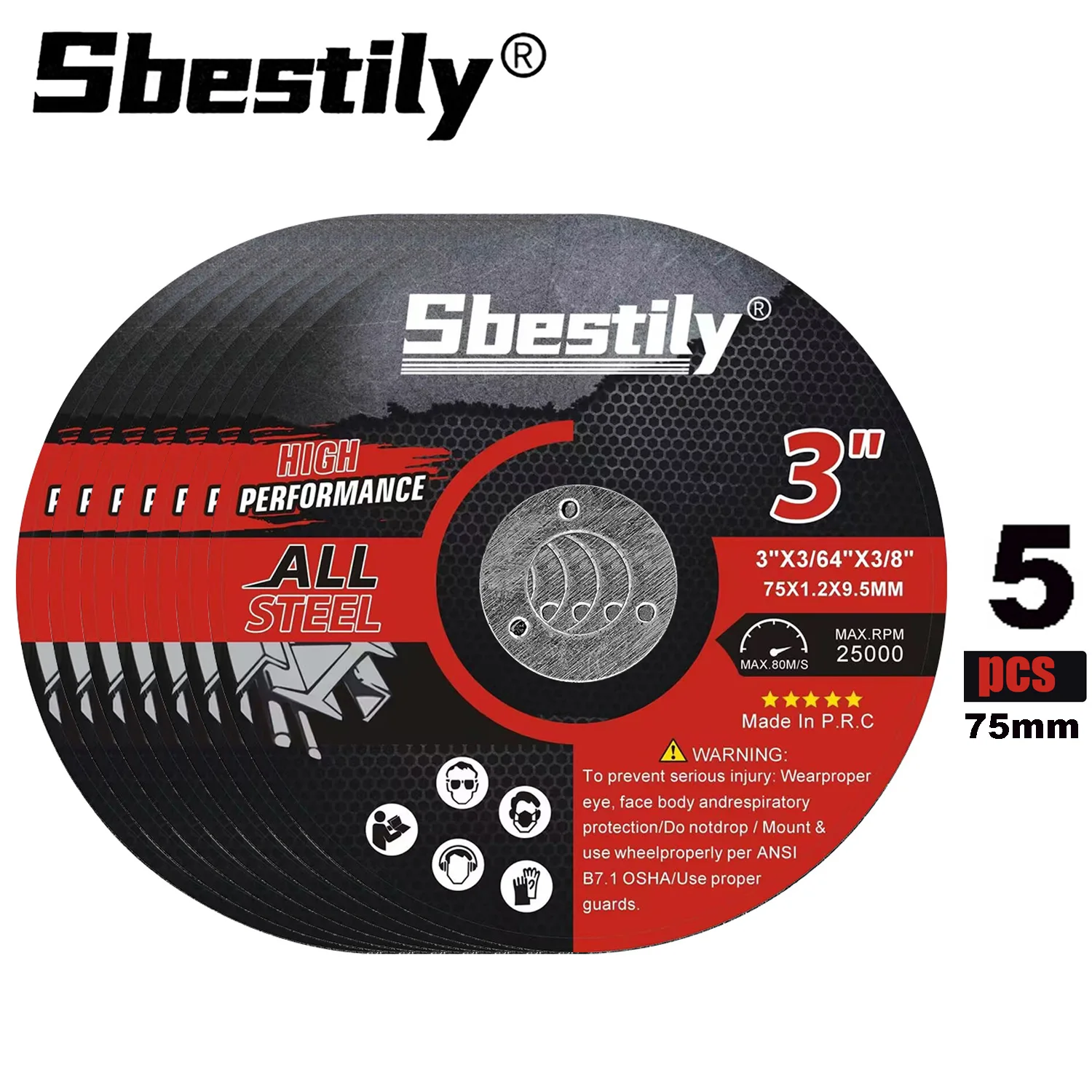 5 stücke 75mm Rund Harz Sägeblatt Mini Trennscheibe Schleifen Rad Für Winkel Schleifen Werkzeug Metall Holz Edelstahl schneiden Image