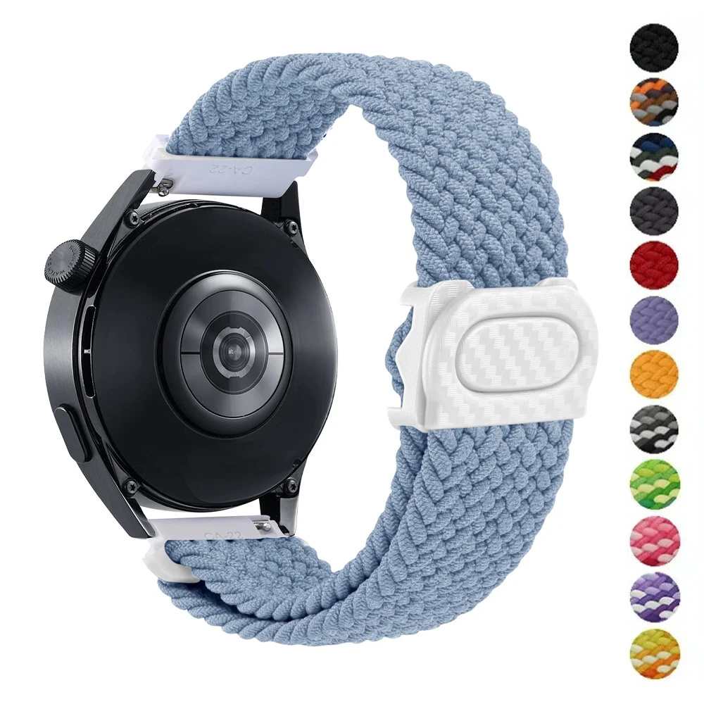 20 mm 22 mm Armband für Samsung Galaxy Watch 6 5 4 Classic/Pro/40 44 mm/Active 2 Nylon geflochtenes Correa-Armband Huawei GT 2e 3 4 Band Image