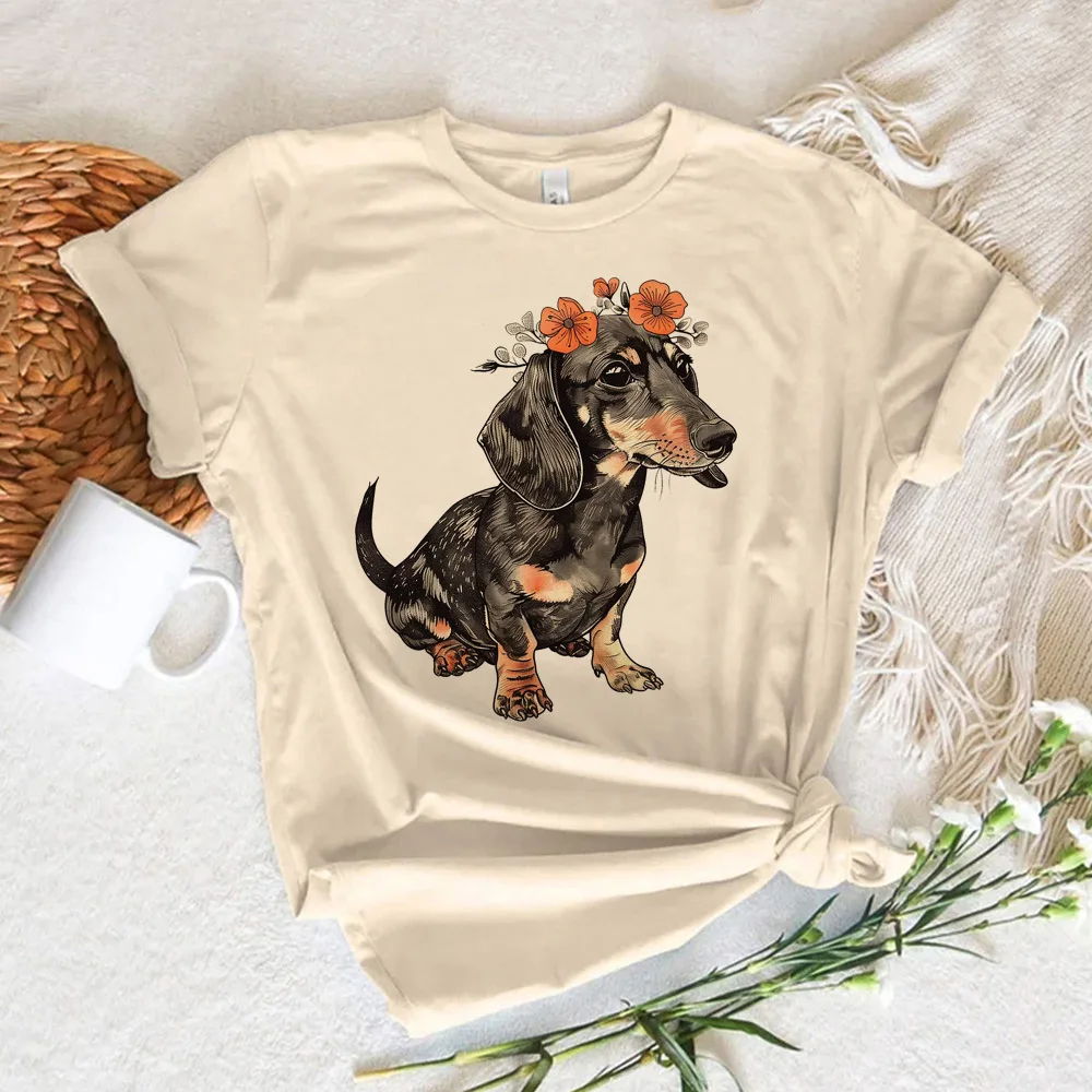 Dachshund Tee women funny summer t shirt female designer graphic harajuku clothes