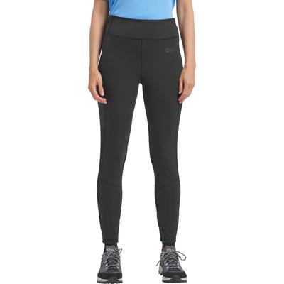 Funktionshose JACK WOLFSKIN "KENSTEIG TIGHTS W", Damen, Gr. S (36), Normalgrößen, schwarz, Obermaterial: 62% Polyamid, 38% Elastan; Kontrast:73% Polyamid, 27% Elastan, Hosen Image