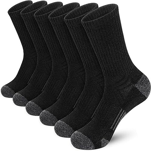Herren 6 Paare Mehrfachpackungen Socken Laufsport Socken Freizeitsocken Schwarz Weiß Farbe Farbblock Sport Natur Täglich Urlaub Grundlegend Mittel Frühling Herbst Modisch Brautkleider schlicht Image
