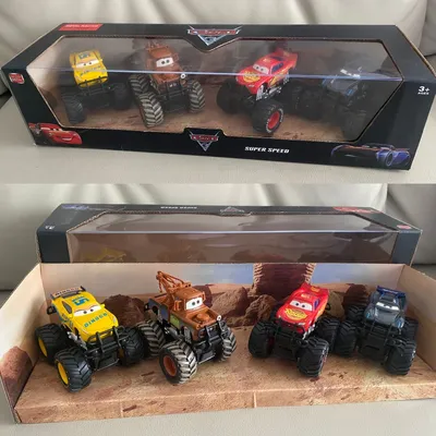 Disney Pixar Cars Off Road Vehicle Pullback Cars 4pcs/set Lightning Mcqueen Alloy Car Model Set Kids