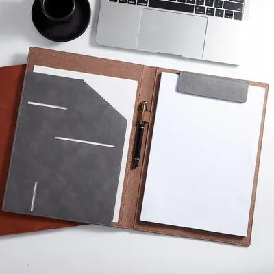 A4 Business Folder Leather Signing This Contract Clip Data Book File Storage