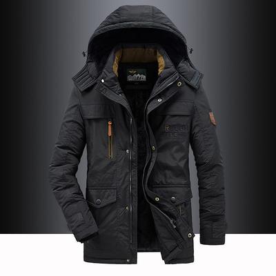 Men's Hiking Jacket Hiking Parka Fleece Winter Outdoor Windproof Fleece Lining Warm Breathable Outerwear Winter Jacket Parka Hunting Ski / Snowboard Climbing Black Army Green Khaki Dark Blue