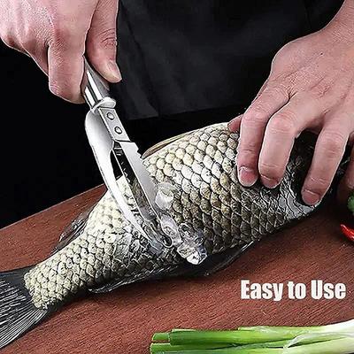 Stainless Steel 3 In 1 Fish Scale Knife, Cut/Scrape/Dig Maw Knife Scale Scraper, Sawtooth Peelers, Scraping Boning Filleting