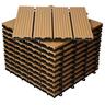 44x WPC Terrassenfliesen Balkonfliese Klickfliese Fliesen Holz 30x30cm Teak 4 m²