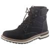 Schnürstiefel RIEKER, Herren, Gr. 44, schwarz (schwarz, grau), Lederimitat, modisch, Schuhe Schnürboots Herbstschuh, mit Rieker-TEX Ausstattung