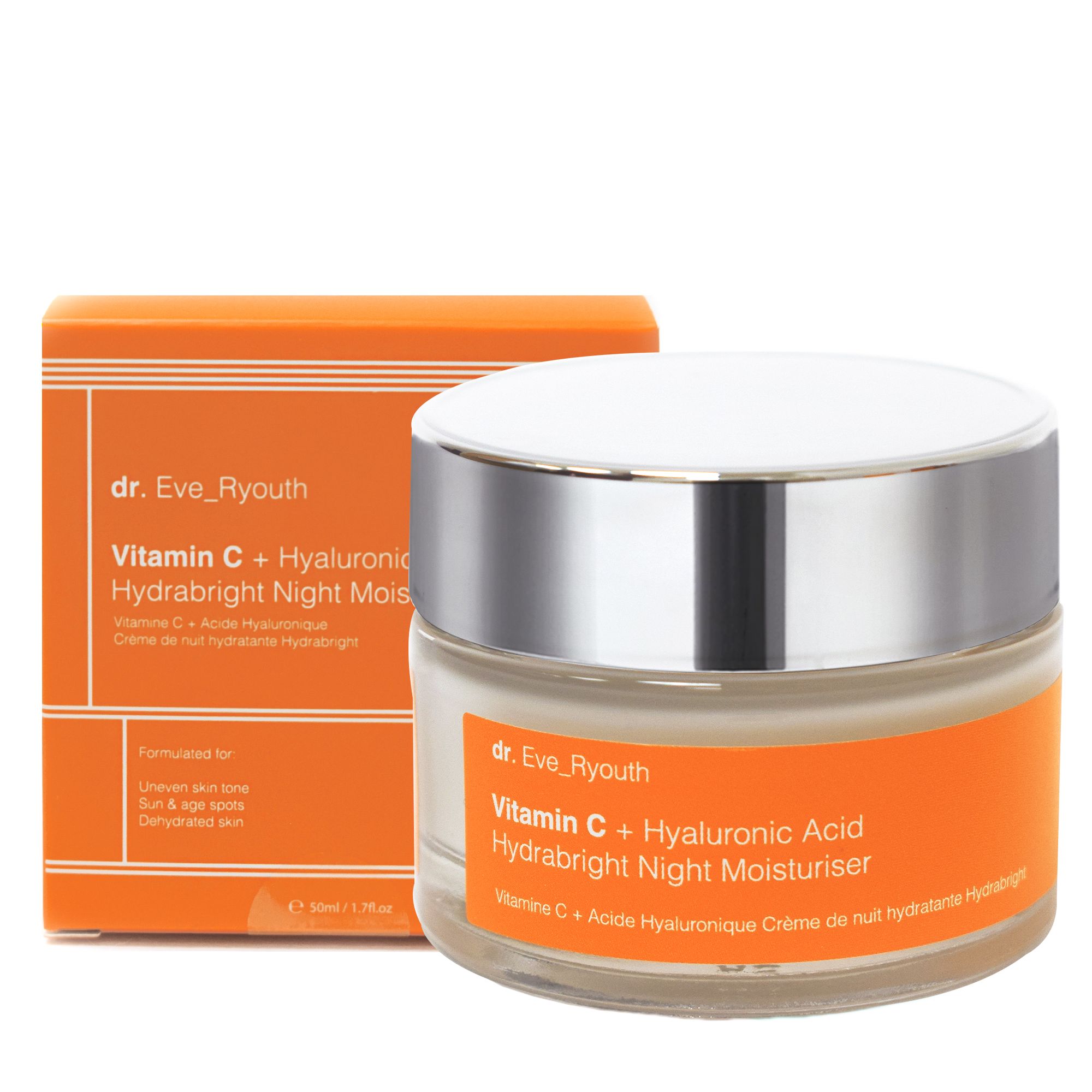 Dr. Eve_Ryouth Anti-Aging Crema idratante notturna Hydrabright con vit