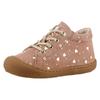 Lauflernschuh NATURINO "COCOON", Kinder, Gr. 22, rosa (rosa, herzchen), Veloursleder, Glitzer, casual, Schuhe, Barfußschuh mit Wechselfußbett, Größenschablone zum Download