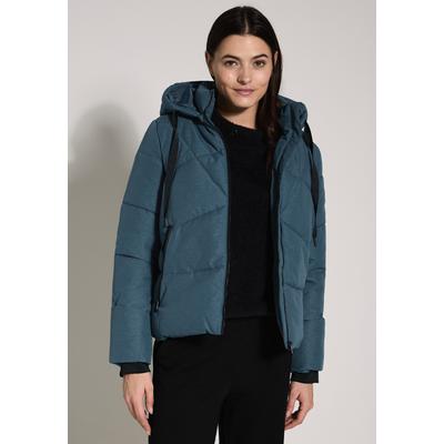 Steppjacke CECIL, Damen, Gr. XL (44), blau (dull teal blau), Stoff, Obermaterial: 100% Polyester; Futter: 100% Polyester, unifarben, casual, normal normal, ohne Ausschnitt, Langarm Bündchen, Jacken, mit Kapuze Image