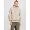 Kapuzensweatshirt JACK & JONES "JORFREDERIKSBERG SWEAT HOOD SN", Herren, Gr. M, weiß (antique weiß), angeraute Sweatware, Obermaterial: 85% Baumwolle, 15% Polyester, unifarben, modisch, regular fit, Langarm Rippbündchen, Sweatshirts