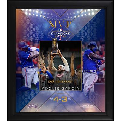 Adolis García Texas Rangers, gerahmte Collage zum Champion der American League 2023, MVP, 38,1 x 43,2 cm Image