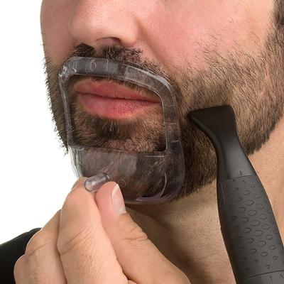 TEMU 5pcs/set Transparent Beard Styling Tool And Shaving Template For Men Mustache Styling Shaper