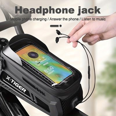 TEMU Lightweight Bicycle Front Frame Bag - Adjustable Strap, Of Vehicles, Lightweight & Portable For Road Bikes, Mountain Bikes, And Cycling Accessories, Bike Pumps Image