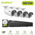 SANNCE 5MP POE sistema di videosorveglianza Set 8CH 8MP sistema NVR CCTV Security Outdoor 5MP telecamere IP Kit di sorveglianza