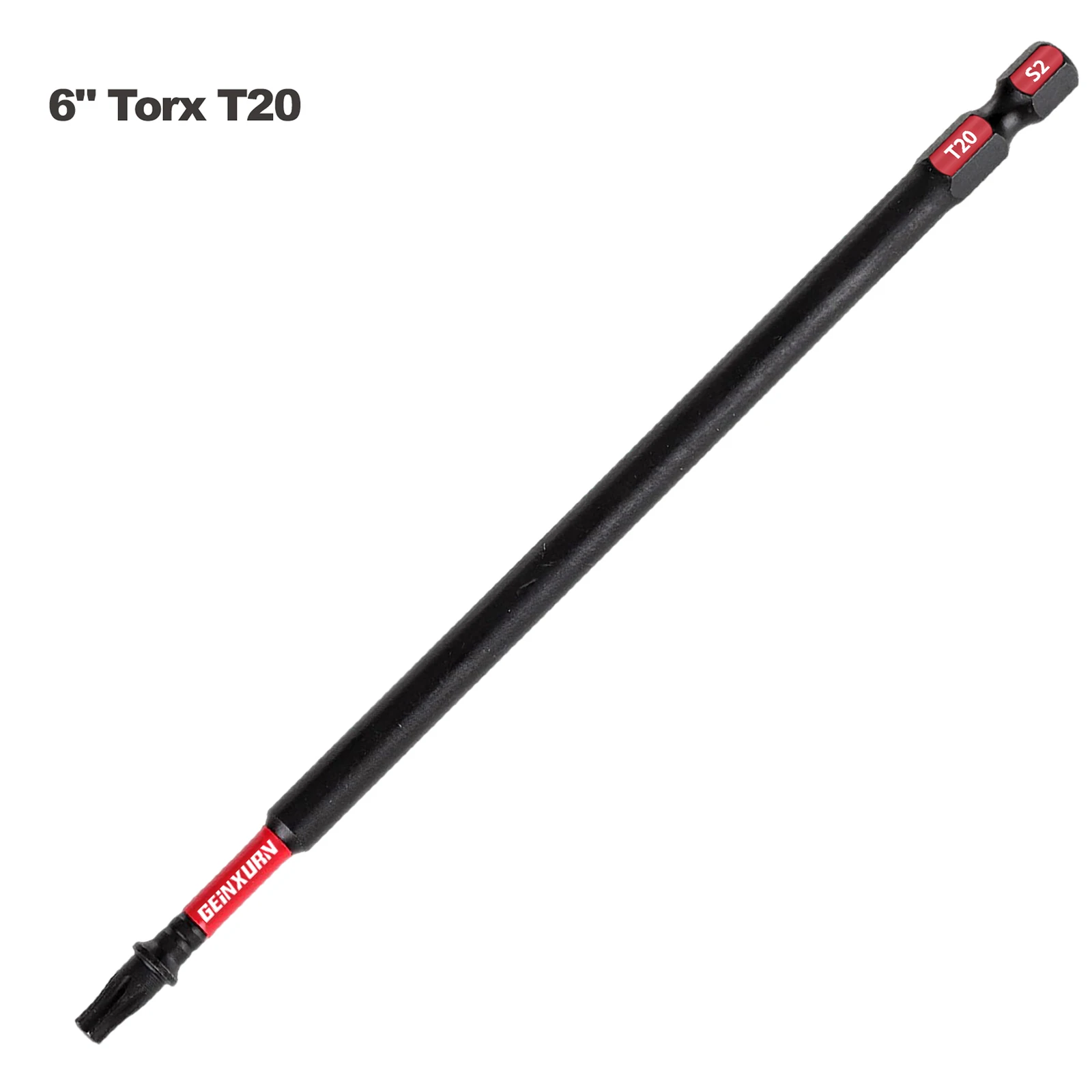 GEINXURN Impatto Resistente # 20 Torx 6 pollici. Inserisci punte per driver, punte magnetiche T20, set di punte per cacciavite T20 in acciaio legato S2 sfuso