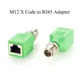 Adattatore Ethernet da M12 a RJ45 M12 8 pin X codifica connettore maschio a RJ45 femmina Ethernet a m12 per sensore robot PLC industriale