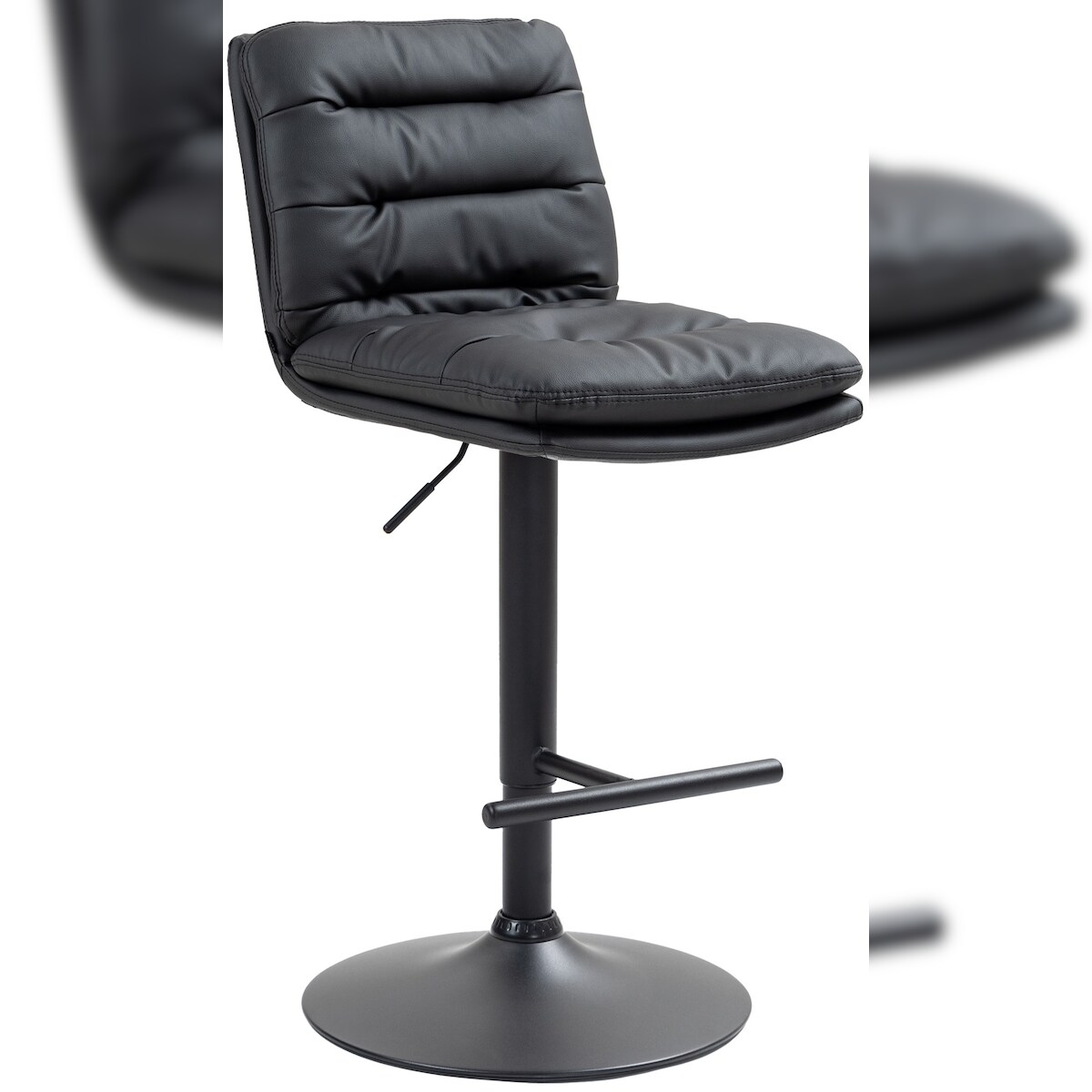 CLP Barhocker Damar Kunstleder schwarz/schwarz Image