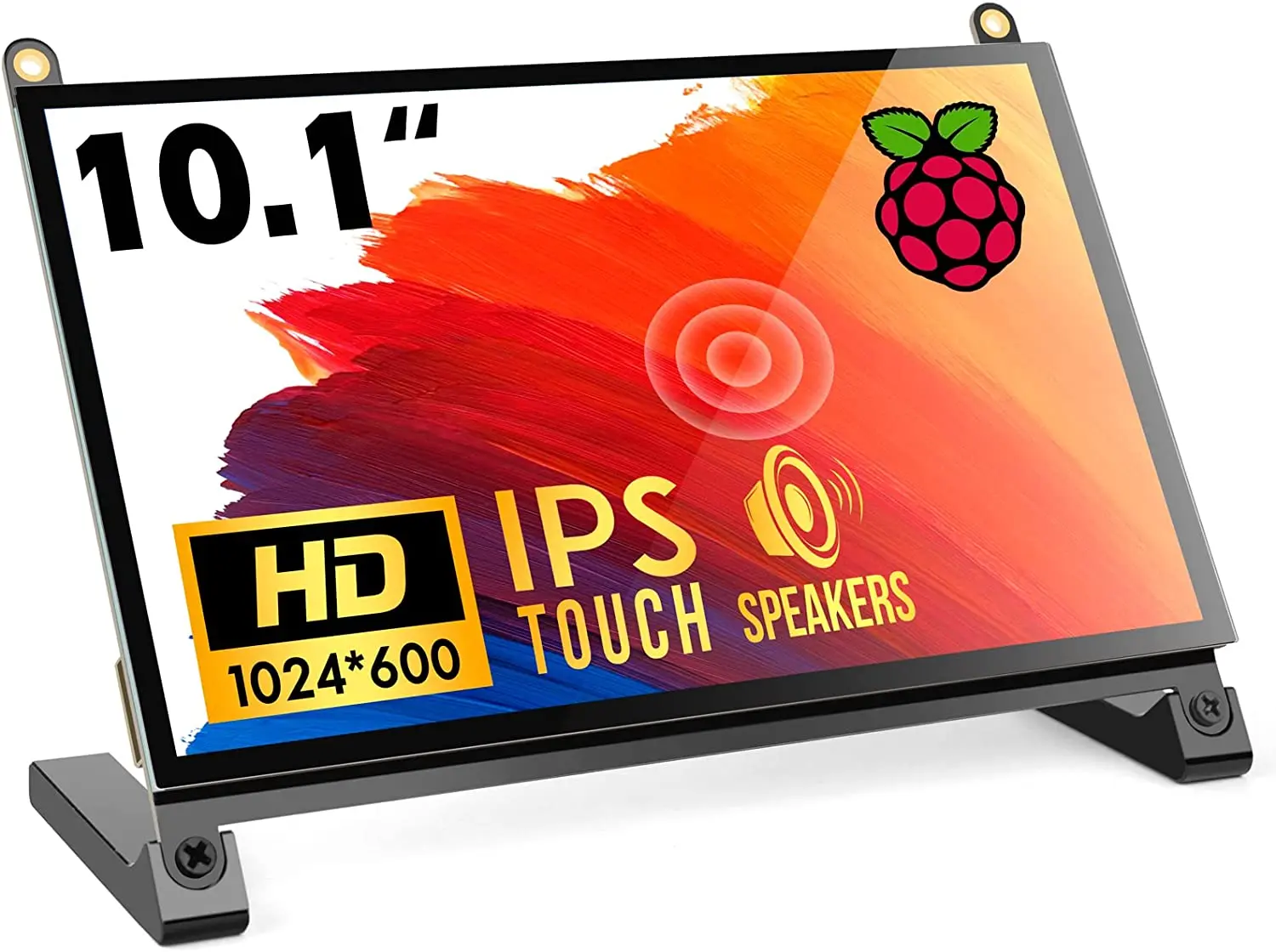 7 "10.1" tragbarer Himbeer-Pi-Bildschirm 1024x600 HDMI-IPS-Touchscreen-Monitor für Himbeer-Pi 5/4/3/2/Zero/B/B Win11/10/8/7 Image