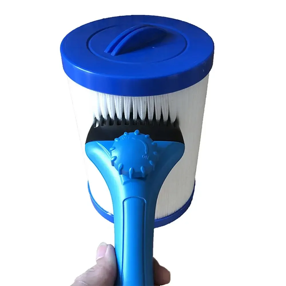 Outil de nettoyage de cartouche de filtre de piscine, brosse de nettoyage de filtre de piscine portable, outil de nettoyage de filtre de piscine pour fontaines de natation