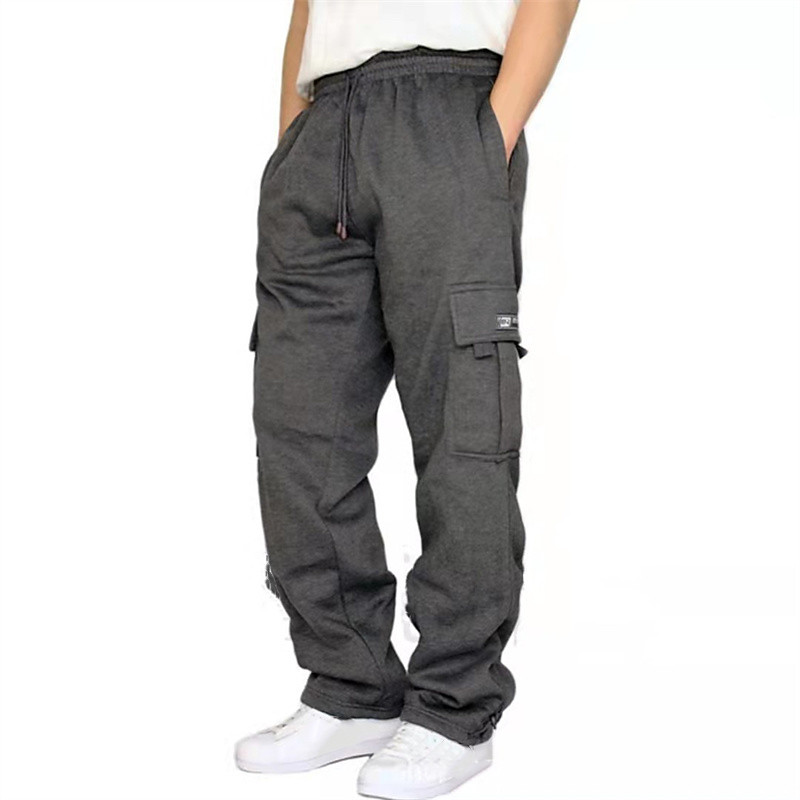 Men's Cargo Pants Trousers Tactical Pants Drawstring Elastic Waist Multi Pocket Plain Wearable Daily Outdoor Camping Hiking Fashion Classic Black Red
