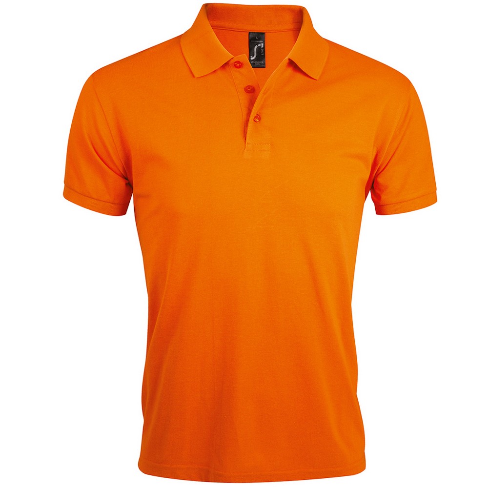 SOLs Mens Prime Pique Plain Kurzarm-Poloshirt (Orange) Image