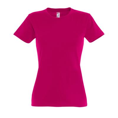 SOLS Womens/Ladies Imperial Heavy Short Sleeve T-Shirt (Fuchsia) Image
