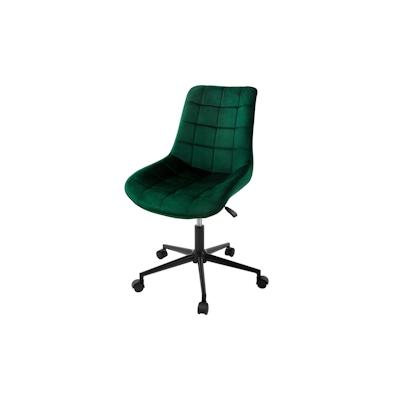 ML-Design Bürostuhl, Grün, Sitzfläche aus Samt, Metallgestell, Polsterstuhl mit Rückenlehne, höhenverstellbar, 360° Drehstuhl mit 5 Rollen Image