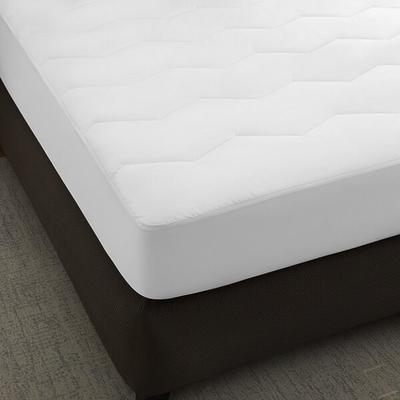 Berkshire Hospitality ecofiber 39" x 77 1/2" Twin XL Size White 100% Cotton Quilted Mattress Pad - 4/Case
