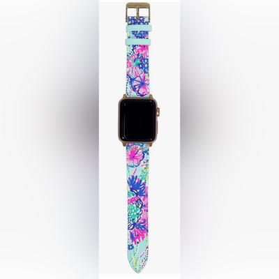 Lilly Pulitzer Accessories | Lilly Pulitzer Genuine Leather Watch Band Sized To Fit - Beach You To It | Color: Pink | Size: Os